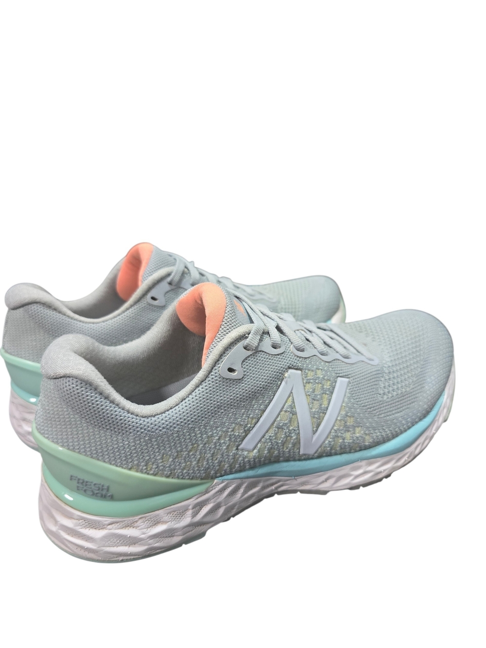 New Balance Women's Mint Teal and Coral Accent Running Sneakers